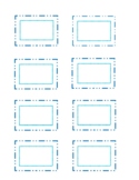 Navy and Teal Square Editable Labels