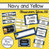 Navy and Yellow Classroom Decor Set