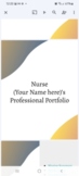 Navy and yellow Editable School Nurse Professional Portfolio