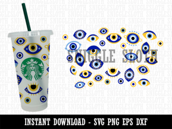 Starbucks Evil Eye Cup Svg Starbucks Cold Cup Svg Eye 