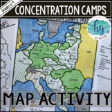 Concentration Camps in Europe during WW II Map Activity (Print and Digital)
