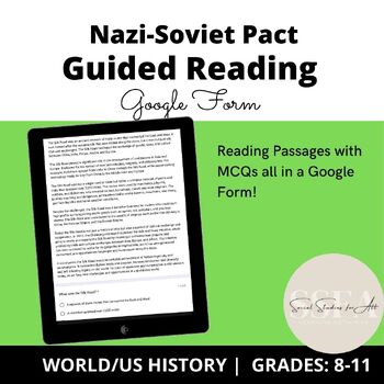 Preview of Nazi-Soviet Pact Guided/Close Reading Google Form