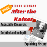 Weimar Germany Handout - Germany after the Kaiser