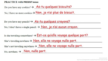 Ne Aucun Ne Nulle Part Ne Plus Advanced Negatives French Quick Lesson