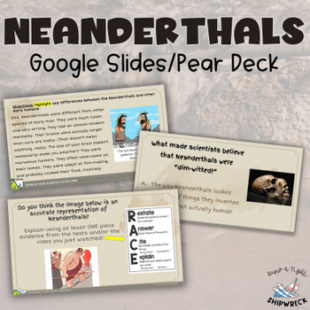 Preview of Neanderthals Early Humans Interactive Pear Deck Google Slides