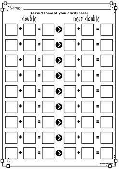 Near Doubles Addition Activity - Near Double Neighbors by From the Pond