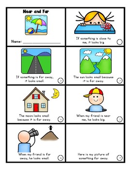 Near And Far Worksheets And Easel Activities Tpt