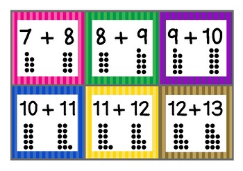 Near doubles - Addition Flash Cards by Miss Riley's Little Legends