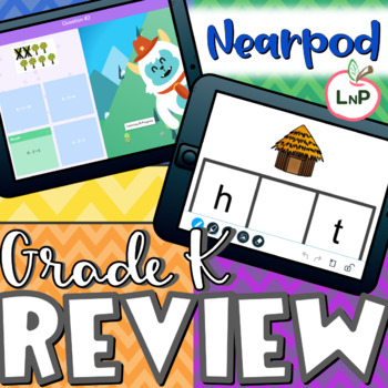 Preview of Nearpod End of Year Review for Kindergarten Math and CVC Phonics Centers