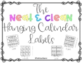 Neat & Clean Hanging Calendar Labels