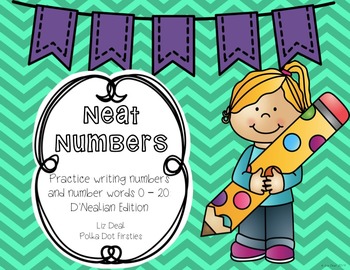 Preview of Neat Numbers Booklet: Number Writing Practice {D'Nealian}