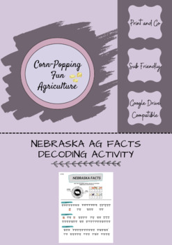 Preview of Nebraska Ag Facts Cryptogram Worksheet