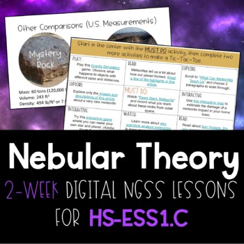 Preview of Nebular Theory 2-week, Digital, NGSS lessons