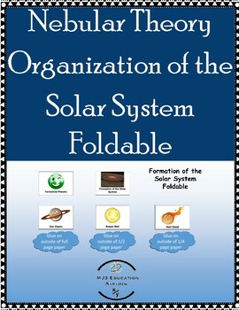 Nebular Theory Organization Of The Solar System Foldable