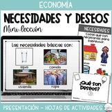 Necesidades y Deseos - Needs and Wants Spanish Printables 