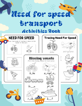 Preview of Need for Speed Transport Activities Book - Zoom into Educational Adventures