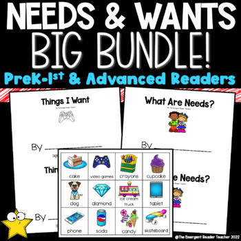 Preview of Needs and Wants BIG Bundle PreK - 5th