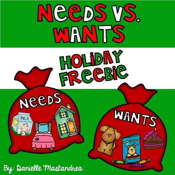 Preview of Christmas Needs and Wants Activity | Free