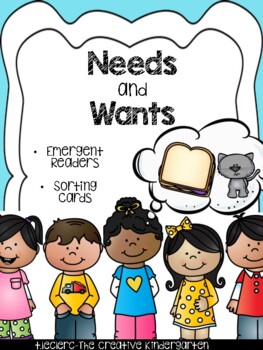 Preview of Needs and Wants {Emergent Readers & Sorting Cards Pack} DISTANCE LEARNING PACKET