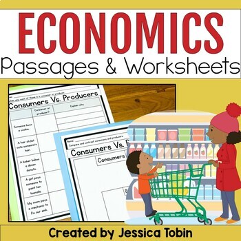 Preview of Economics Unit, Goods and Services, Needs and Wants Sorts, Worksheets 2nd 3rd