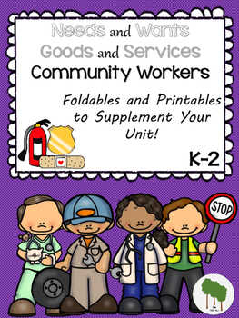 workers goods services wants needs community foldables printables