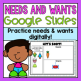 Needs and Wants Google Slides (Distance Learning)