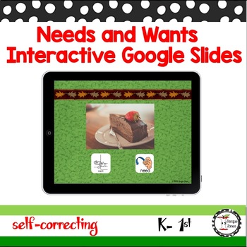 Preview of Needs and Wants  Interactive Google Slides First Grade