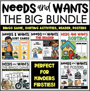 Preview of Needs and Wants Kindergarten & First Grade Social Studies Economics Big Bundle