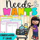 Needs and Wants Activities Worksheets Posters Bubble Maps 