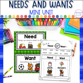 Preview of Needs and Wants Mini Unit - Kindergarten Economics