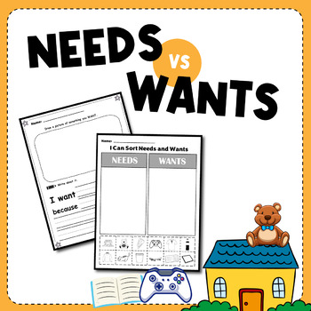 Preview of Needs and Wants Picture Sort