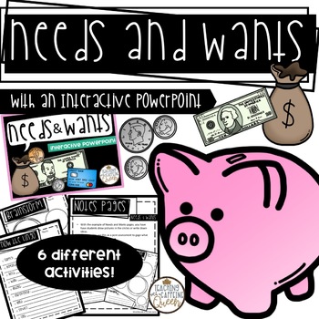 Preview of Needs and Wants Social Studies Activities with Interactive PowerPoint