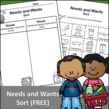 Preview of Needs and Wants Sort (FREE)