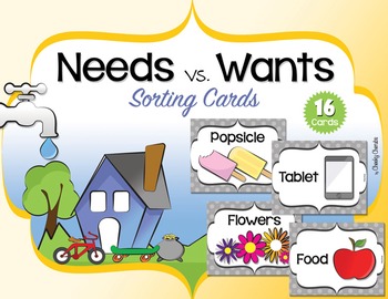 needs and wants sorting cards by cheeky cherubs tpt