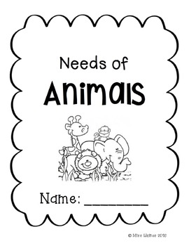 Preview of Needs of Animals Mini Unit
