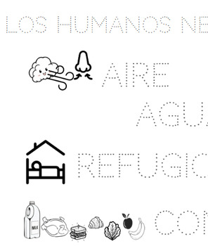 Preview of Needs of living things (spanish)