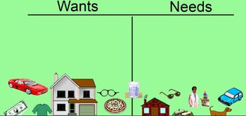 Preview of Needs vs. Wants