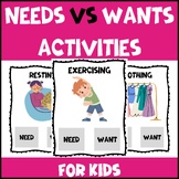 Needs vs Wants Activities for Kids