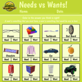 Needs vs Wants Chart | Financial Literacy Chart | Money Ed