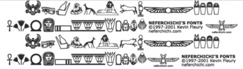 Preview of Neferchichi's Egyptian Fonts: Dingbats