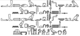Neferchichi's Egyptian Fonts: Hieroglyphics
