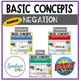 Negation basic concepts bundle for Speech Therapy kinderga