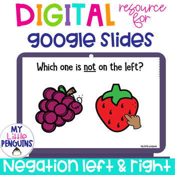 Preview of Negation with Left & Right Google Slides (also as an Easel Assessment)
