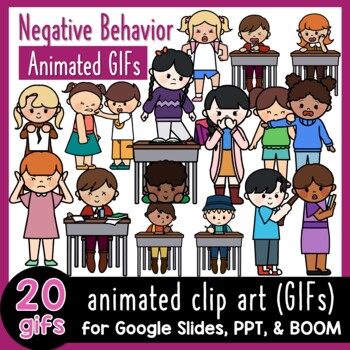 Preview of Negative Behavior Animated GIFs Bad Choices School Kids