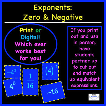 Preview of Exponents: Zero and Negative