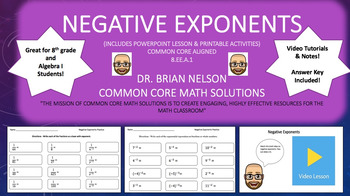 Preview of Negative Exponents - Practice Problems, Video Tutorials & Notes!