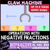 Negative Fractions Operations Math Review Game  - Digital 