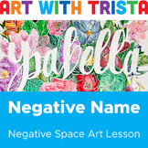 Negative Name Drawing Art Lesson Using Negative Space