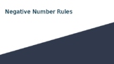 Negative Number Rules