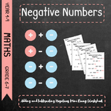 Negative Numbers - Adding and Subtracting Negatives Mini R